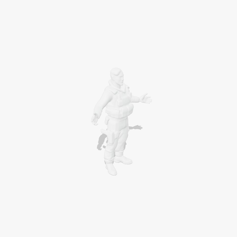 Tactical Operative D Character Model  Rigged and Animated Soldier